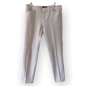 Crosby Skinny Beck Style Ankle Trouser Pants Cream Size 6